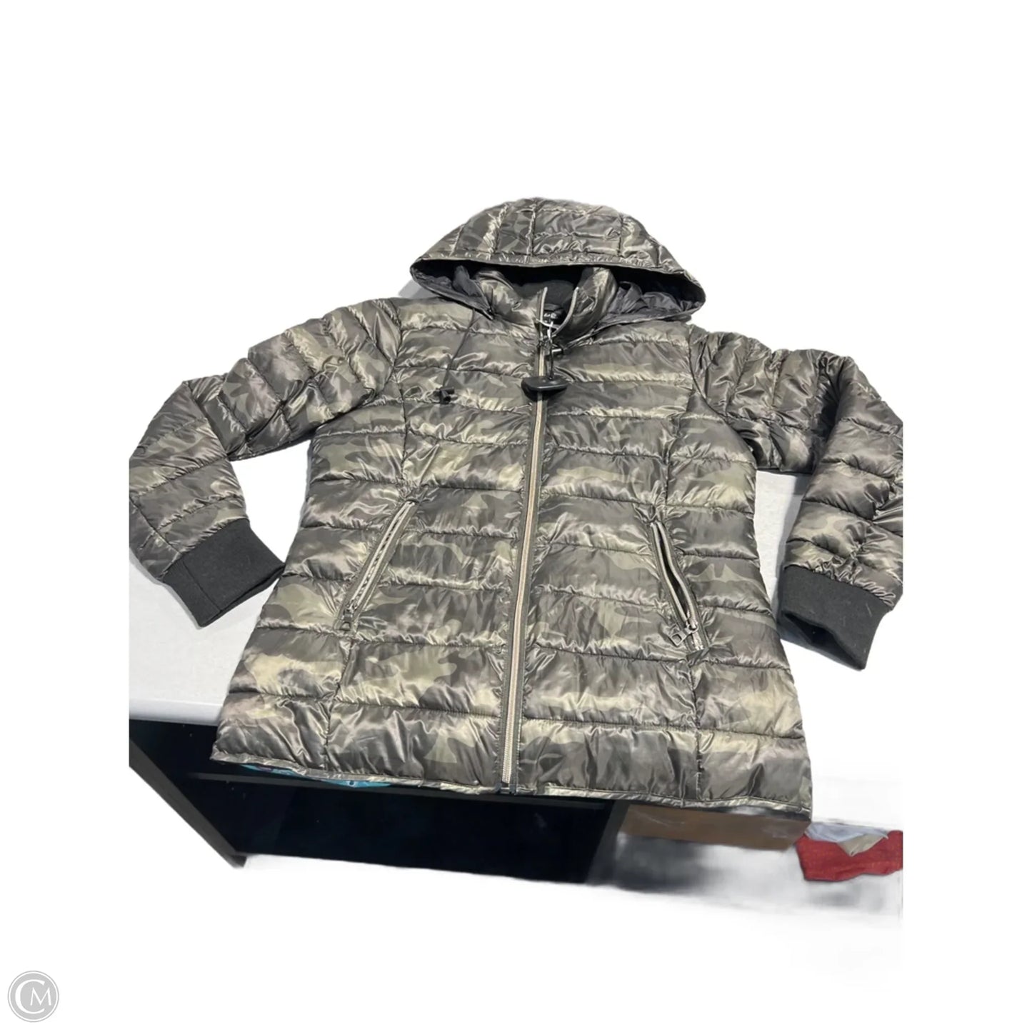 Coat Puffer & Quilted By Charlie B In Camouflage Print, Size: S