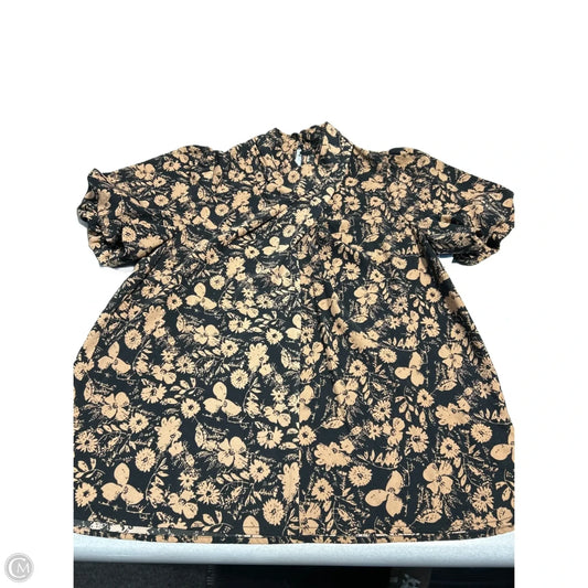 Top Short Sleeve By Entro In Black, Size: L