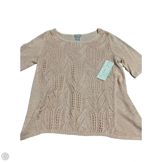 Top Short Sleeve By Chicos In Peach, Size: Xs