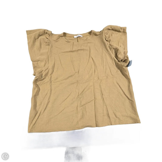 Top Short Sleeve By Tres Bien In Yellow, Size: L