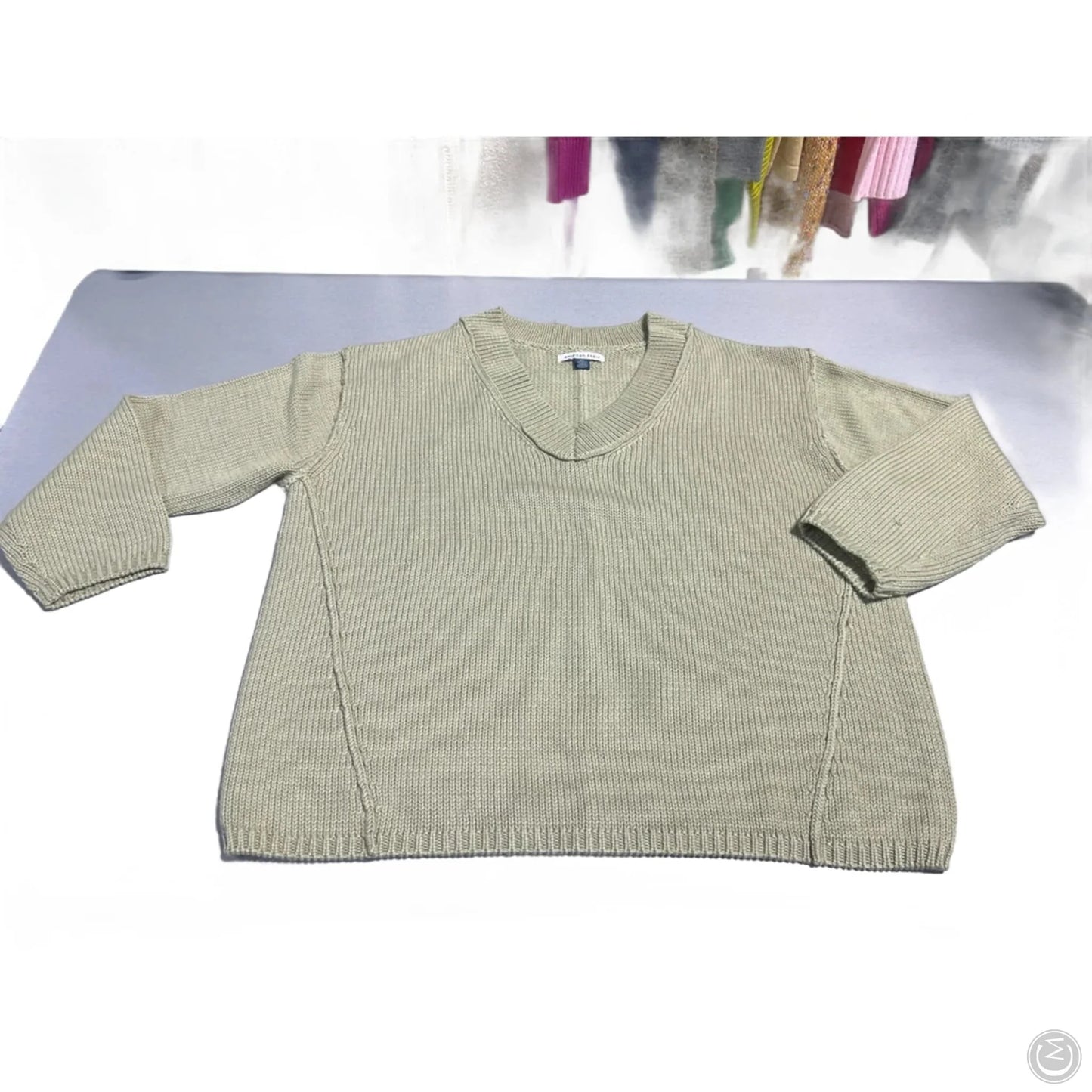 Sweater By American Eagle In Green, Size: Xxs