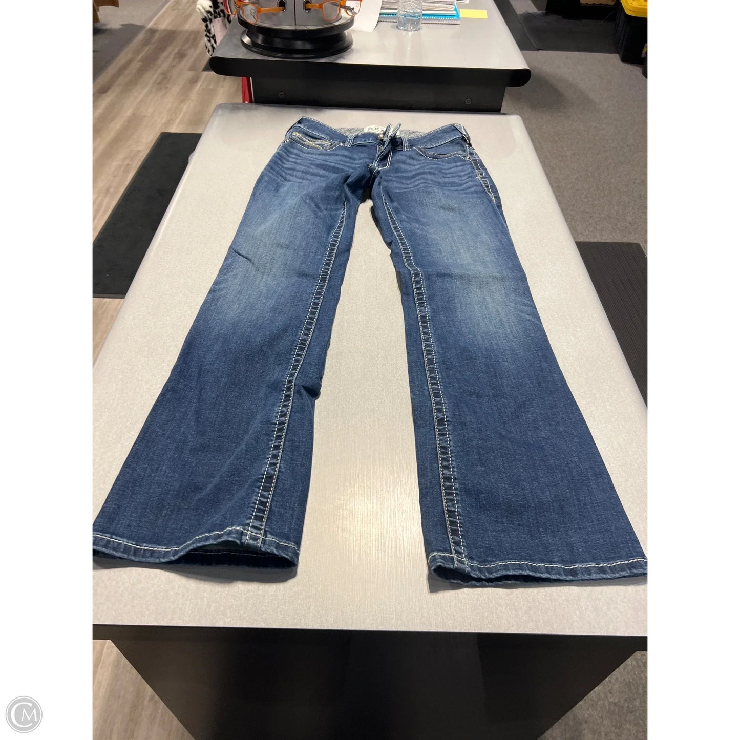 Jeans Boot Cut By Ariat In Blue Denim, Size: 8