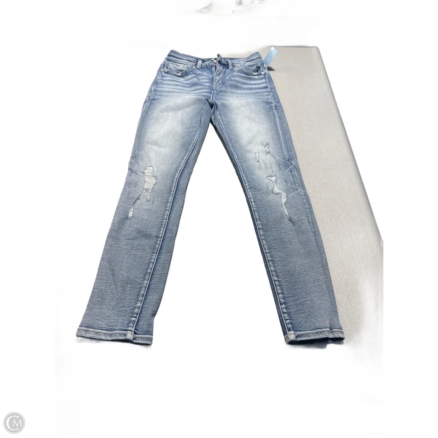 Jeans Straight By Buckle Black In Blue Denim, Size: 6