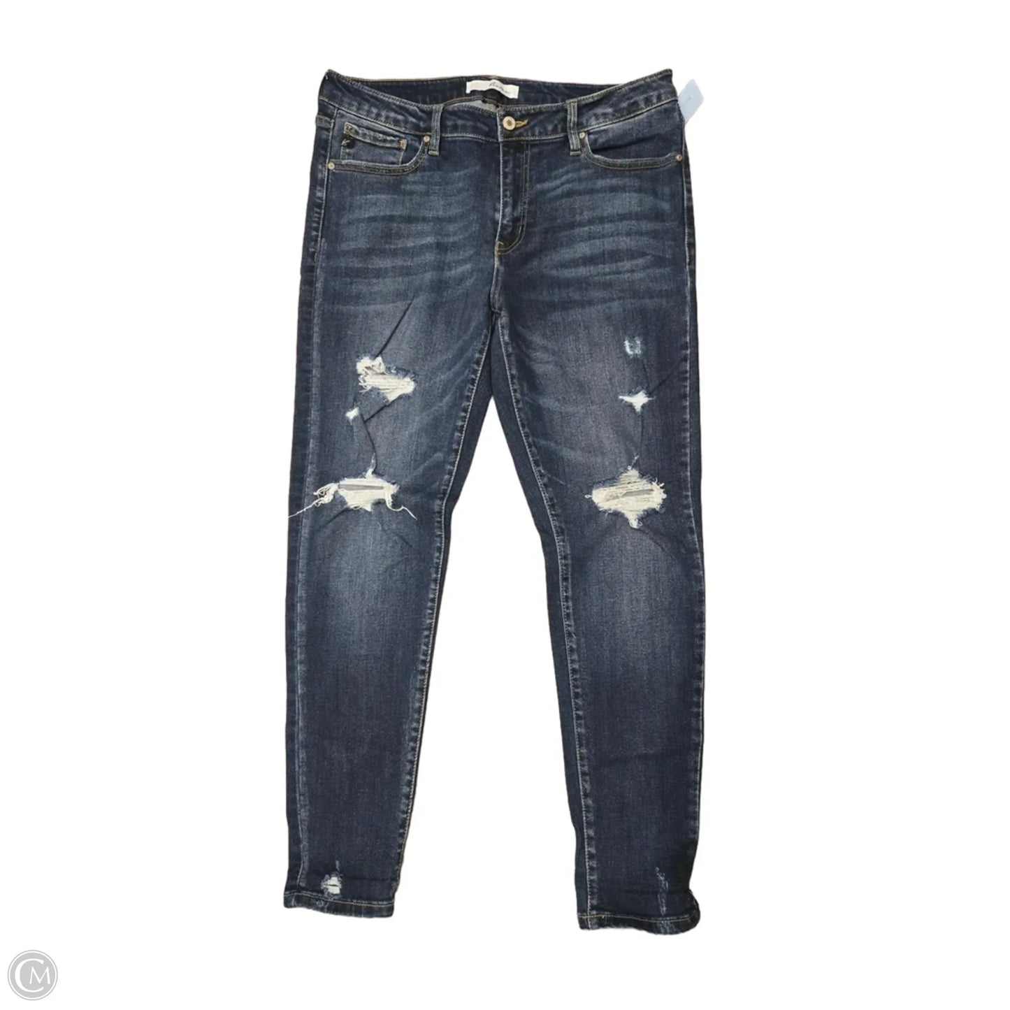 Jeans Straight By Kancan In Blue Denim, Size: 14