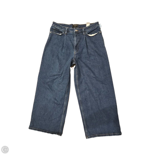 Jeans Wide Leg By Banana Republic In Blue Denim, Size: 12