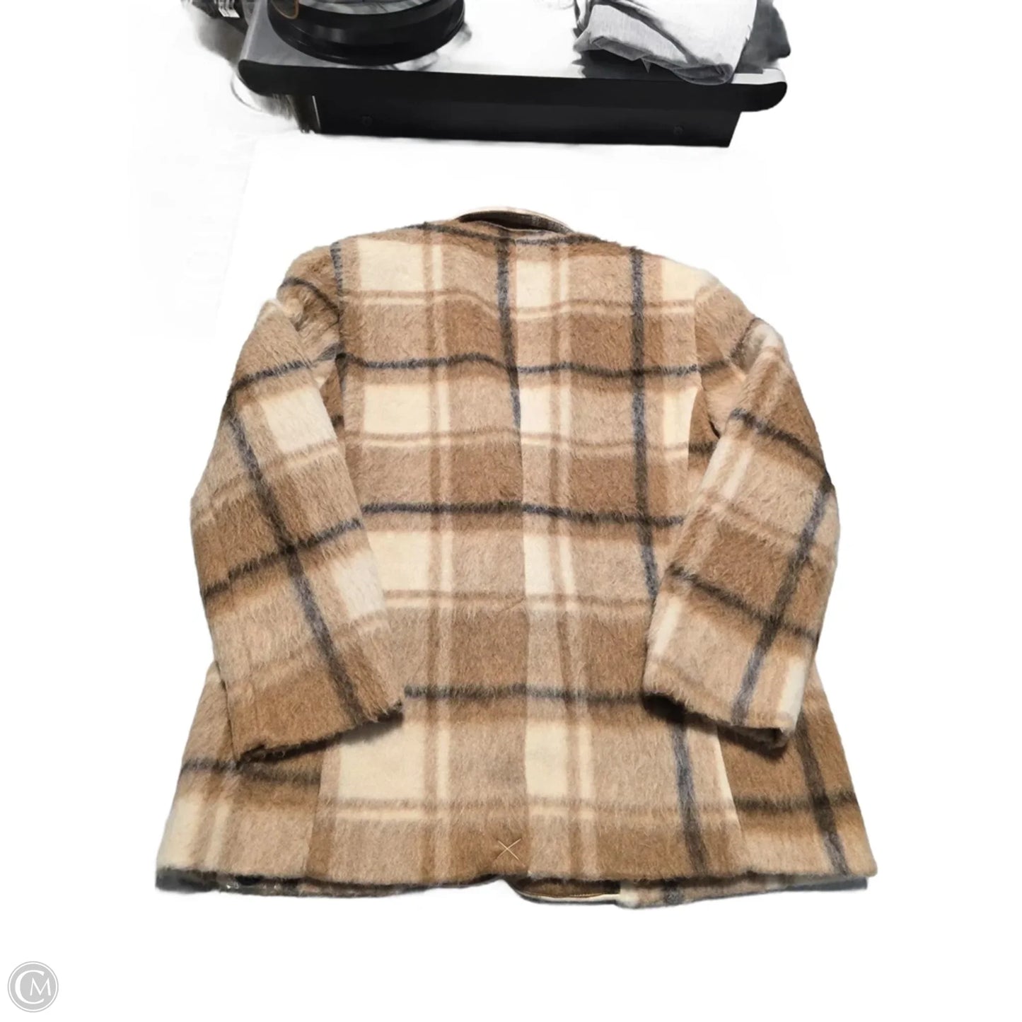 Coat Faux Fur & Sherpa By Steve Madden In Tan, Size: M