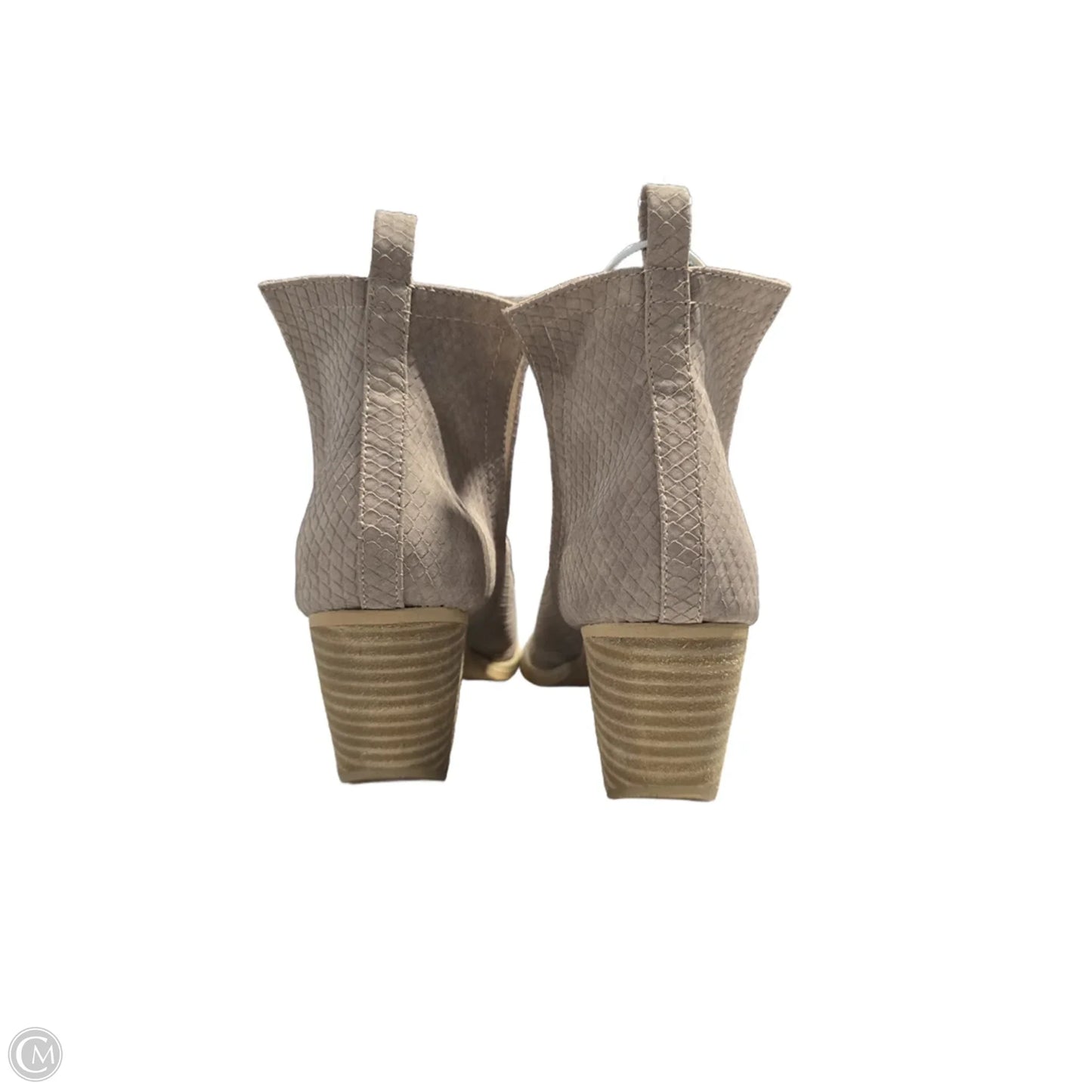 Boots Ankle Heels By Cmb In Tan, Size: 8