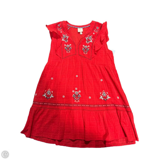 Dress Casual Short By Knox Rose In Red, Size: Xl