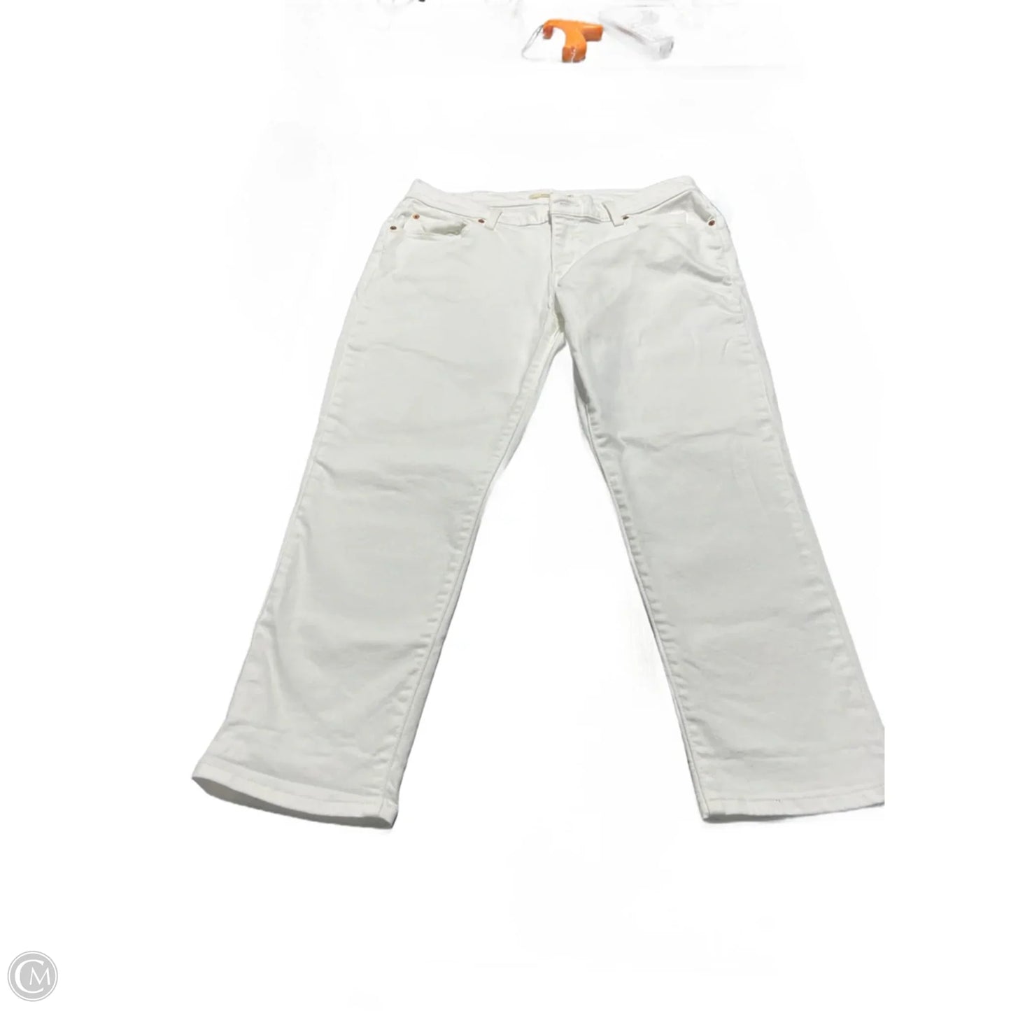 Jeans Straight By Levis In White, Size: 14