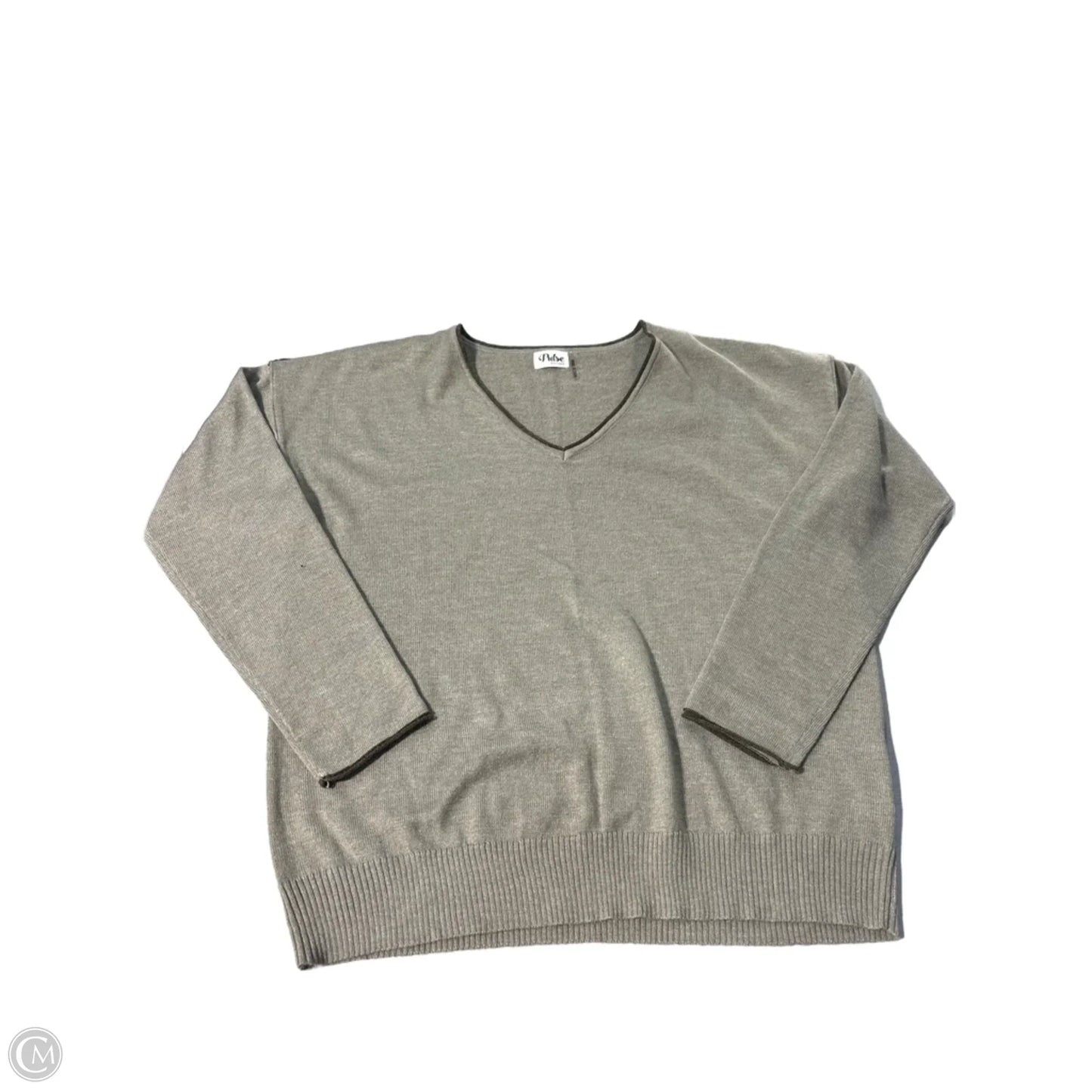 Top Long Sleeve By Pulse In Green, Size: L