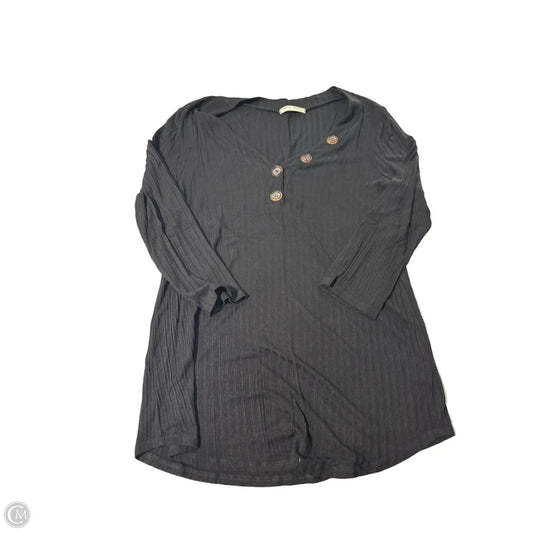 Top Long Sleeve By Twenty Second In Black, Size: M