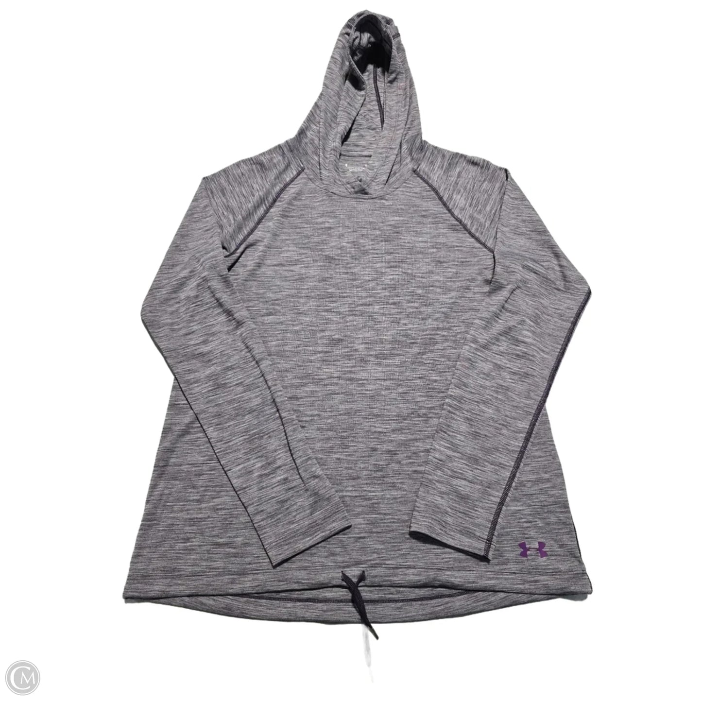Athletic Top Long Sleeve Hoodie By Under Armour In Purple, Size: M