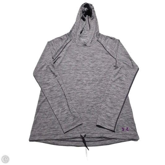 Athletic Top Long Sleeve Hoodie By Under Armour In Purple, Size: M