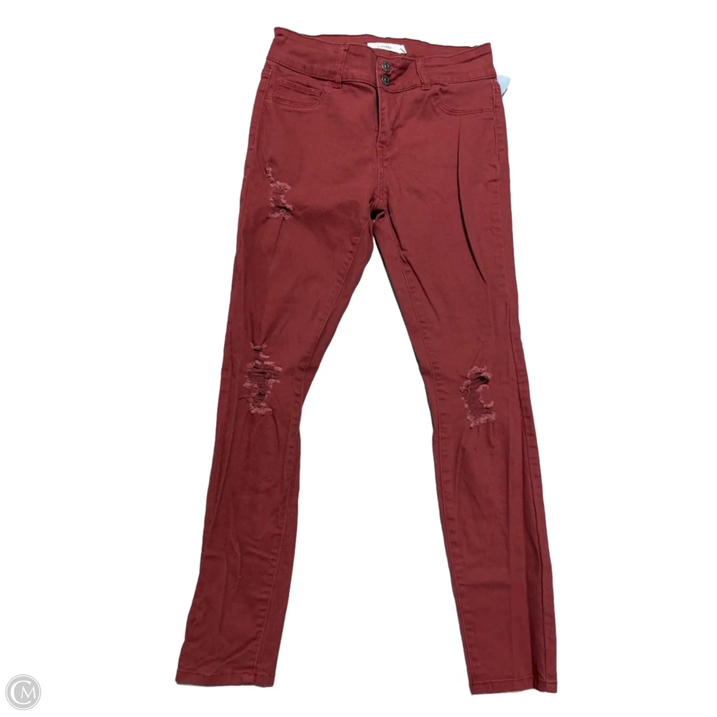 Jeans Skinny By Cello In Red, Size: 8