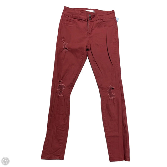Jeans Skinny By Cello In Red, Size: 8