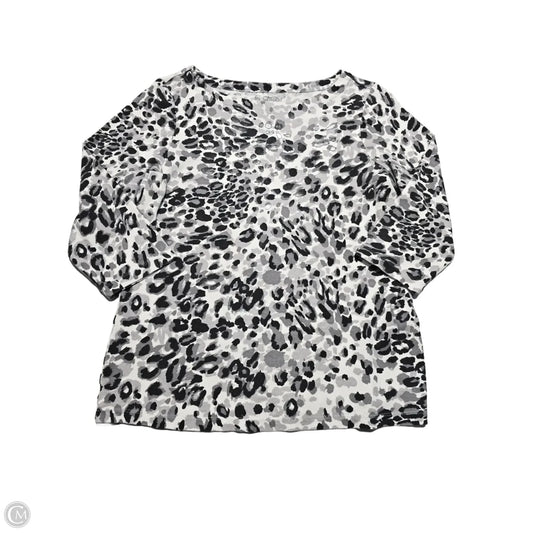 Top 3/4 Sleeve By Chicos In Animal Print, Size: L