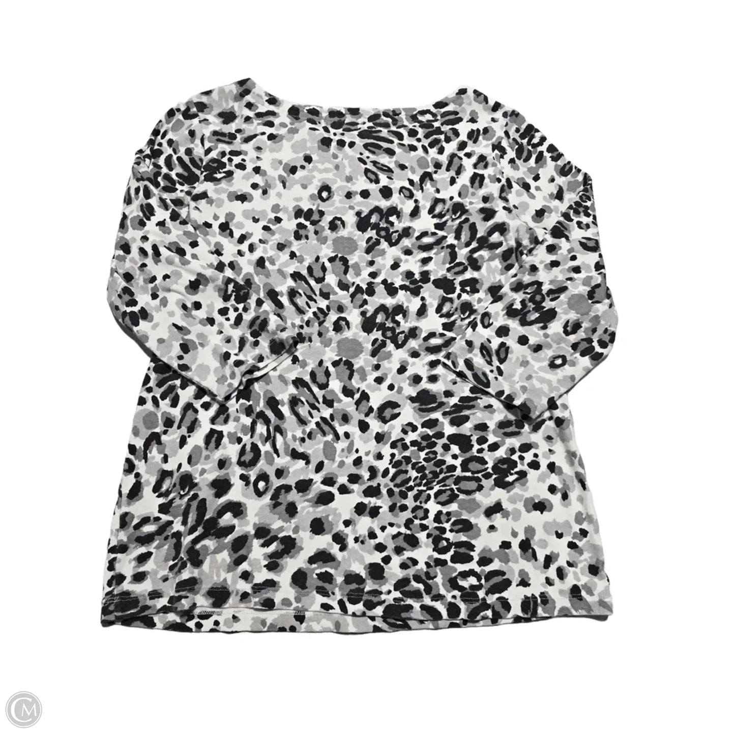 Top 3/4 Sleeve By Chicos In Animal Print, Size: L