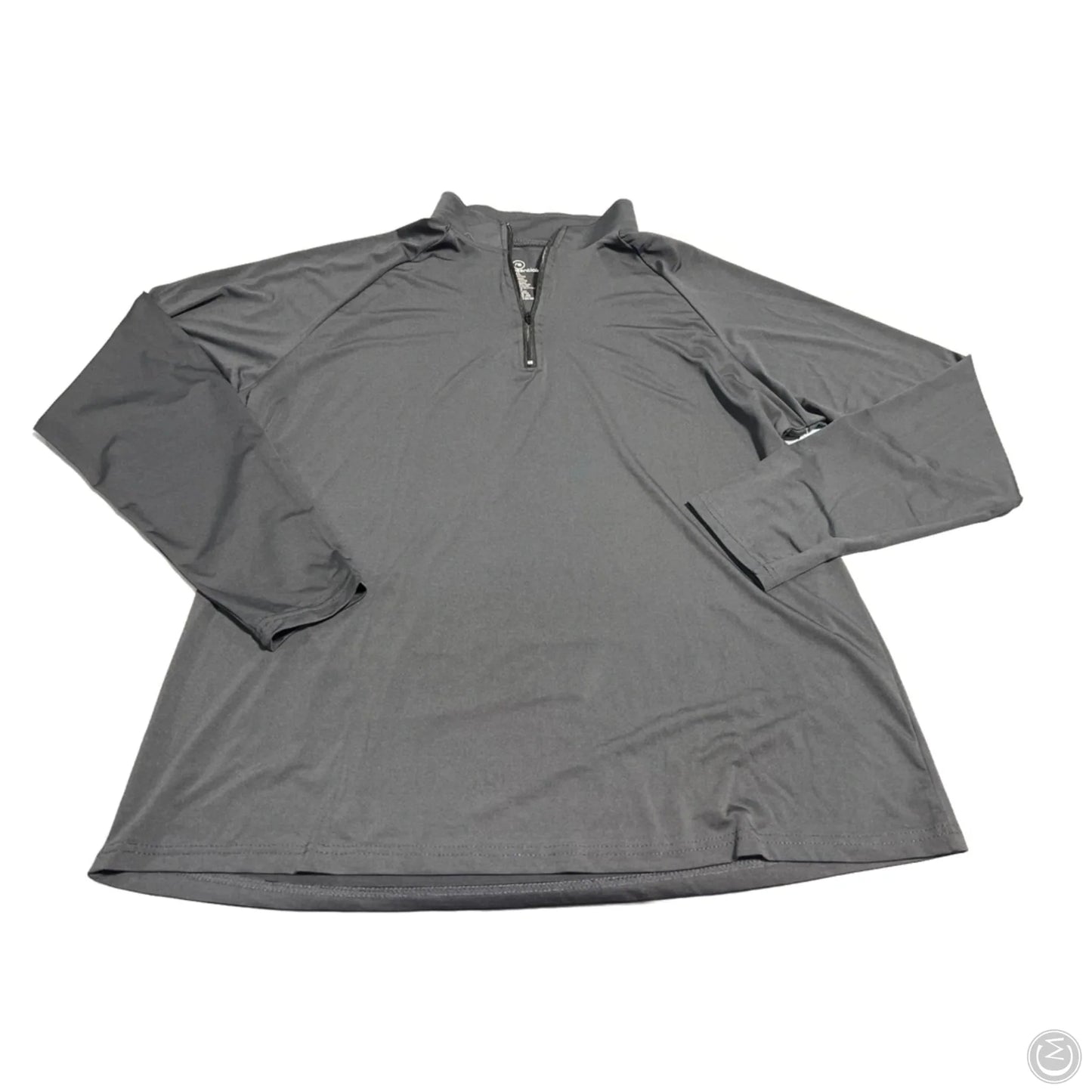 Athletic Top Long Sleeve Collar By Cmc In Grey, Size: Xl