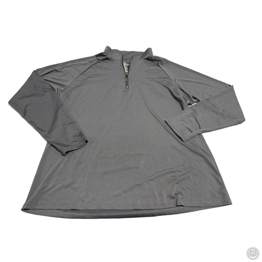 Athletic Top Long Sleeve Collar By Cmc In Grey, Size: Xl