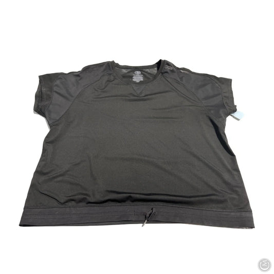 Athletic Top Short Sleeve By Athletic Works In Black, Size: M