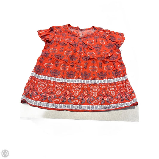 Top Short Sleeve By St Johns Bay In Orange, Size: 1x