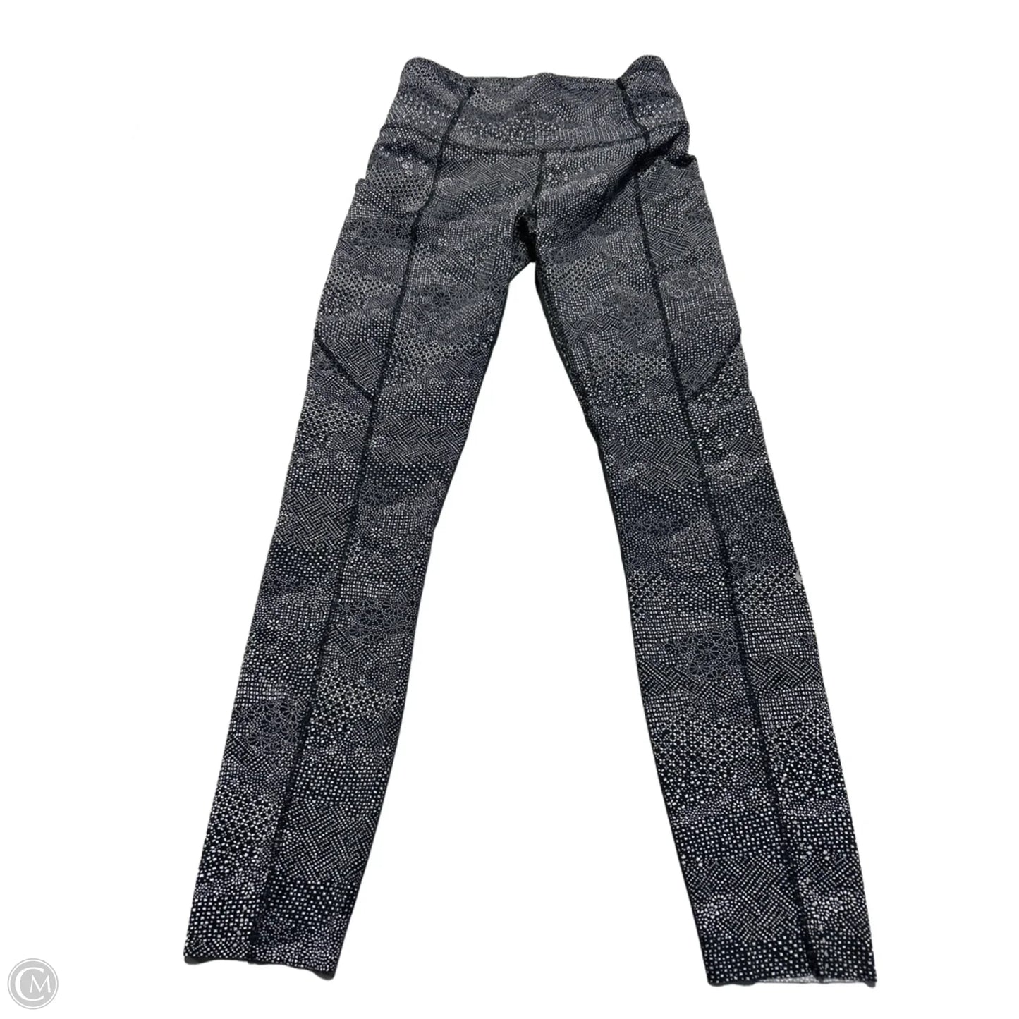 Athletic Leggings By Lululemon In Black & White, Size: S