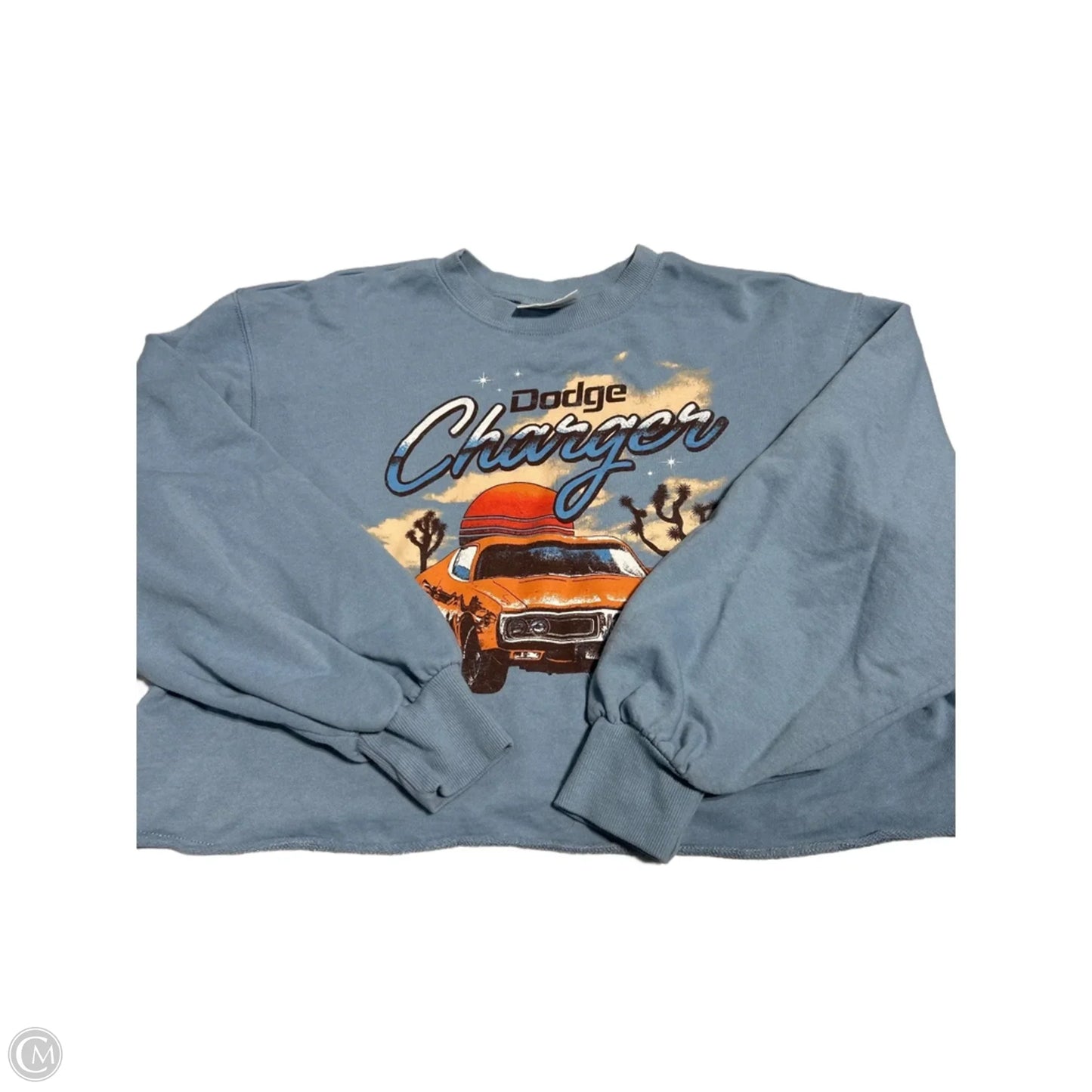 Top Long Sleeve By Cmc In Blue, Size: M