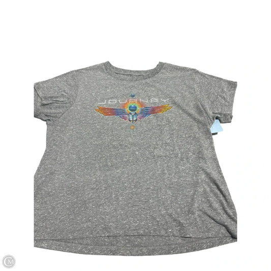 Top Short Sleeve By Cmb In Grey, Size: L