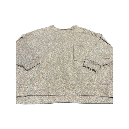 Top Long Sleeve By Zenana In Tan, Size: 1x