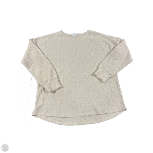 Top Long Sleeve By Cmc In Cream, Size: S