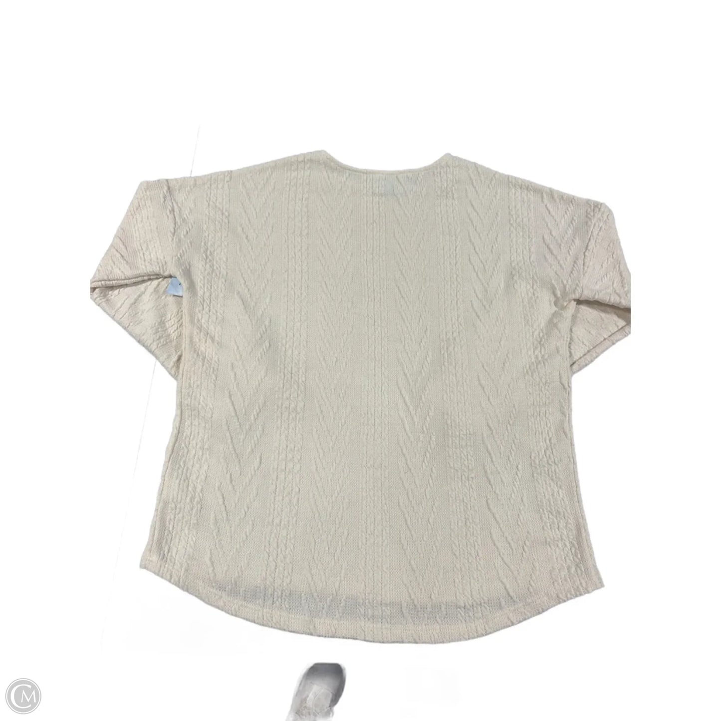 Top Long Sleeve By Cmc In Cream, Size: S