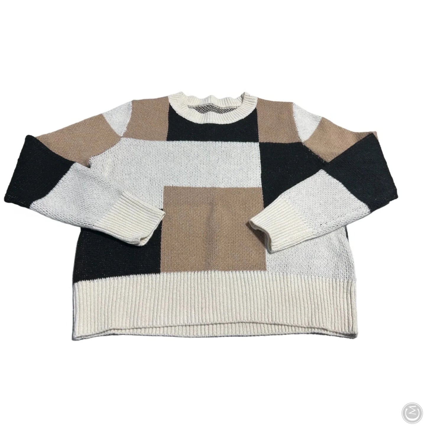 Sweater By Shein In Checkered Pattern, Size: M