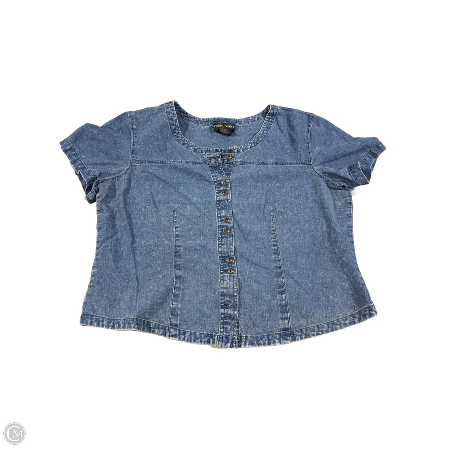 Top Short Sleeve By Requirements In Blue, Size: L