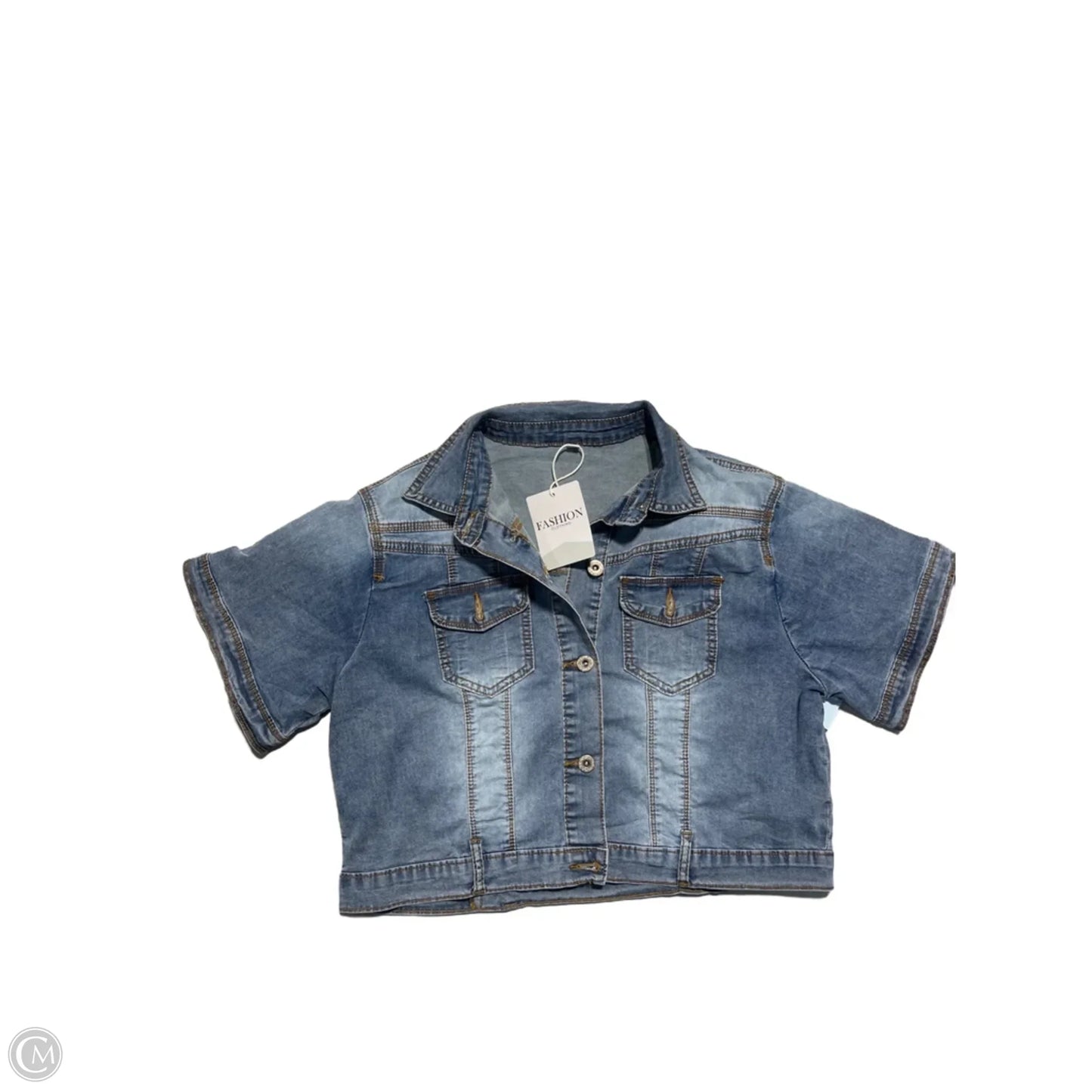 Top Short Sleeve By Cmc In Blue, Size: S