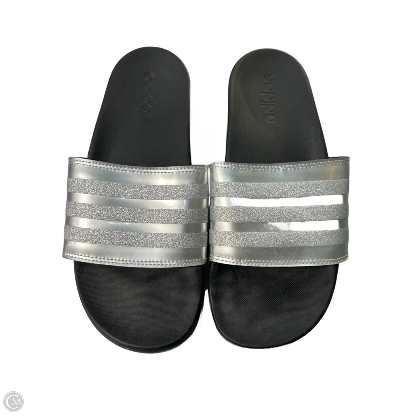 Sandals Flats By Adidas In Silver, Size: 8