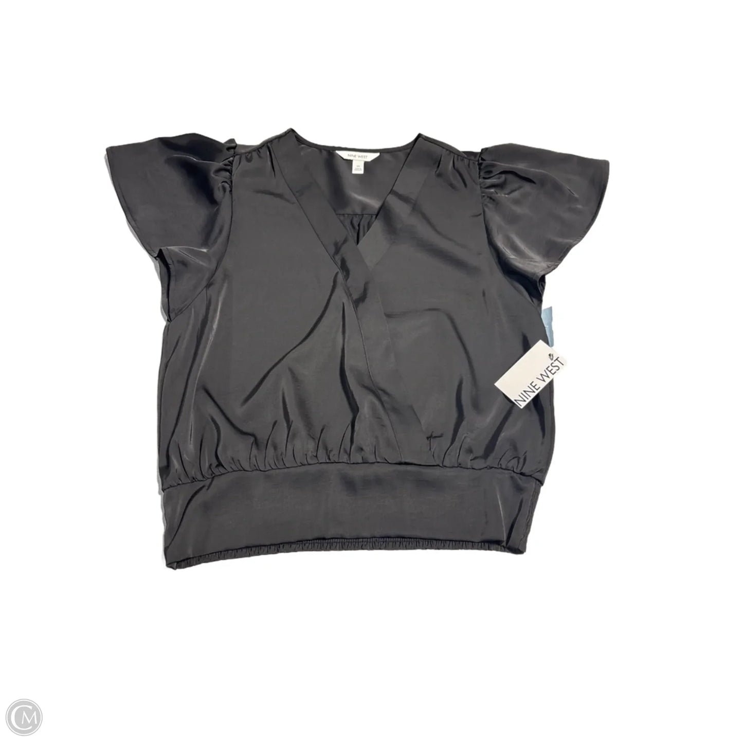 Top Short Sleeve By Nine West In Black, Size: M