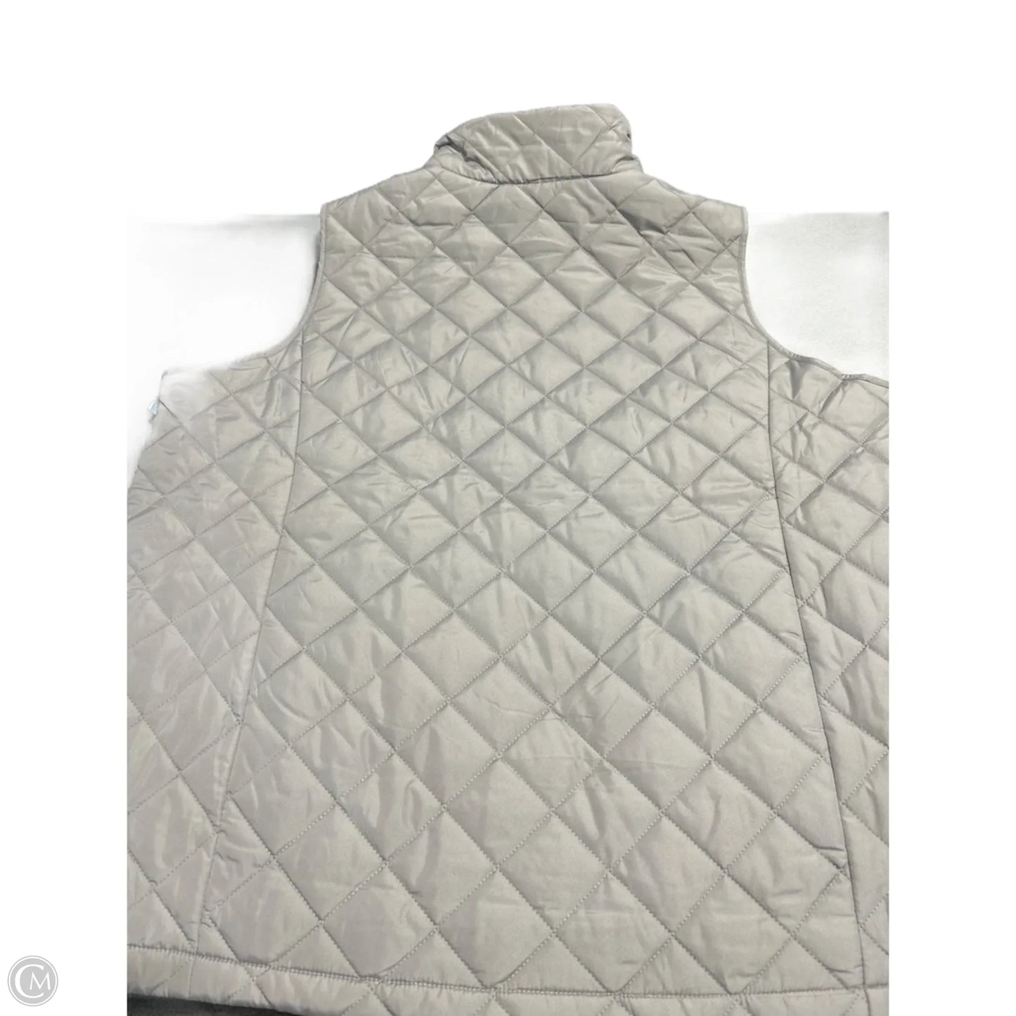 Vest Puffer & Quilted By Lands End In Grey, Size: 2x