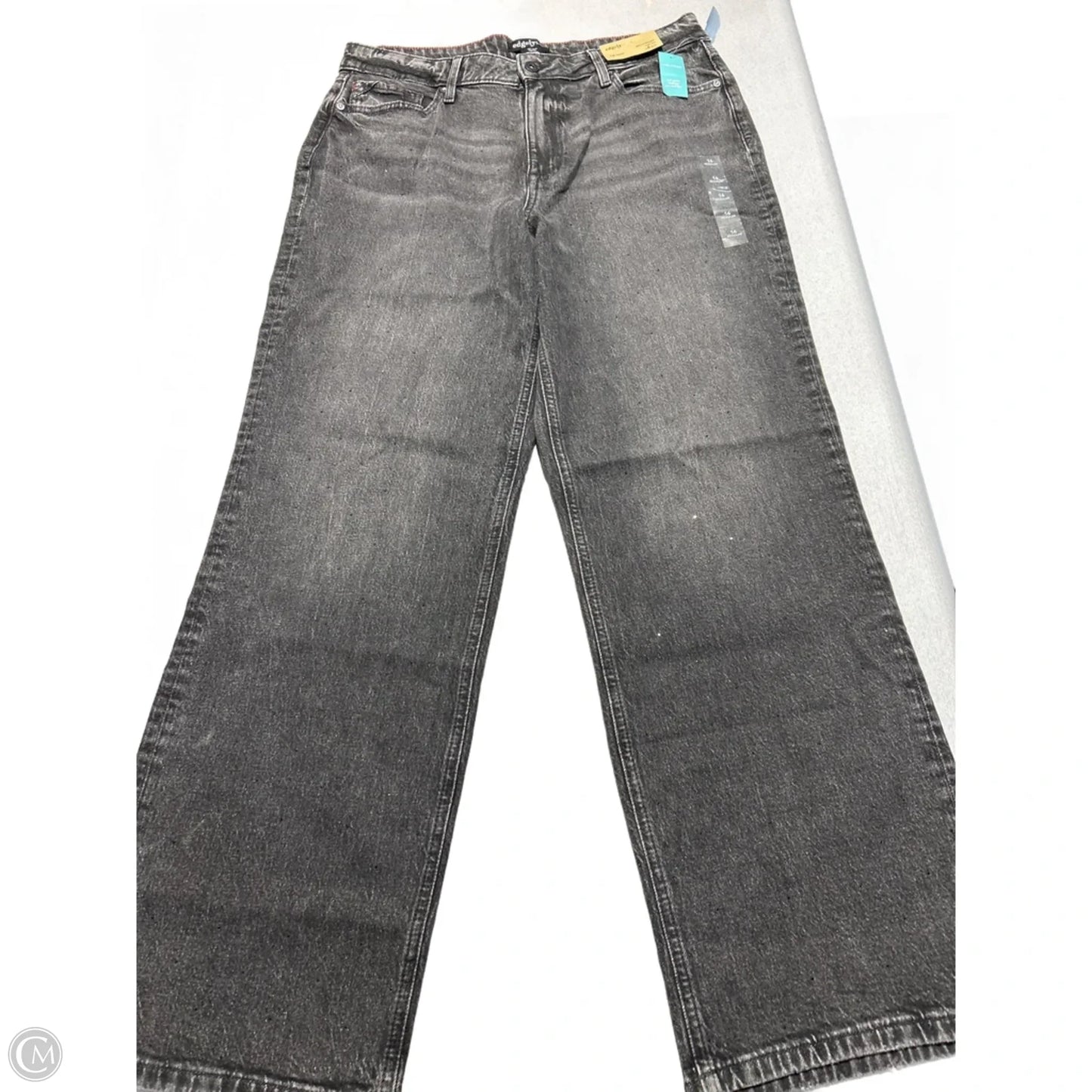 Jeans Wide Leg By Maurices In Black Denim, Size: 16