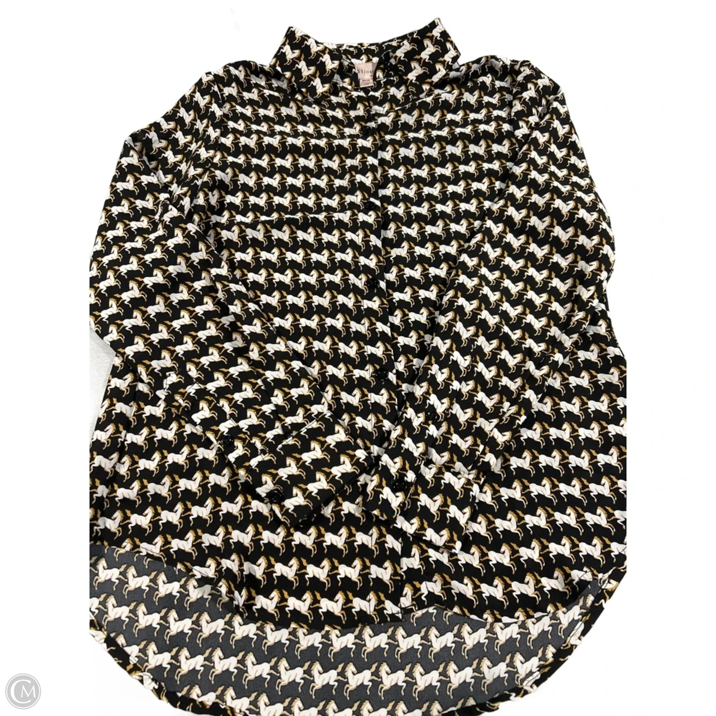 Top Long Sleeve By Philosophy In Black, Size: Xs