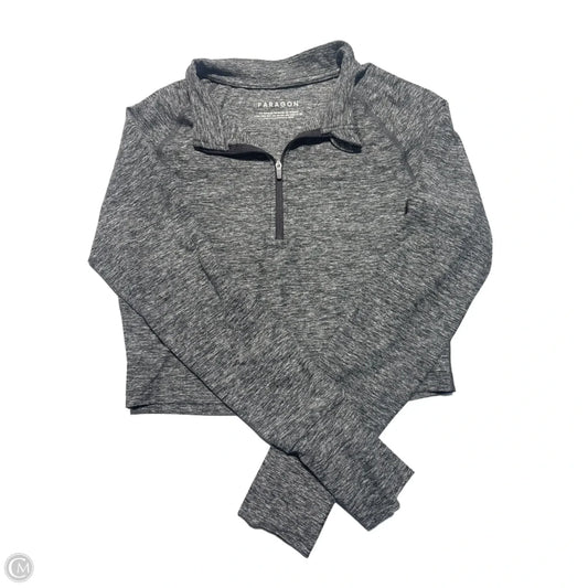 Athletic Top Long Sleeve Collar By Cmc In Grey, Size: M