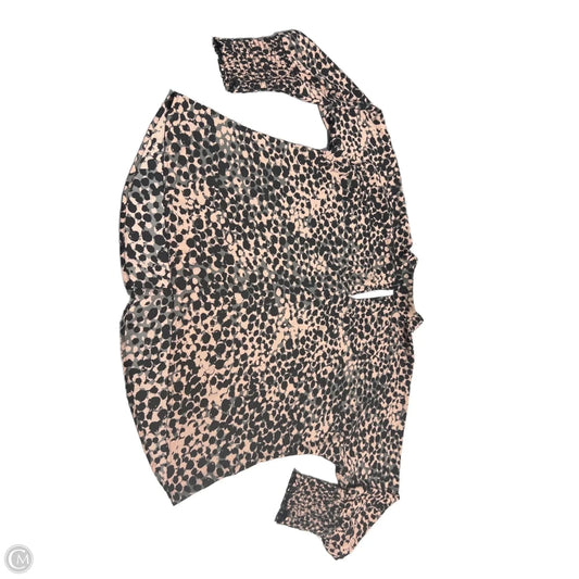 Blouse Long Sleeve By Allison Joy In Polkadot Pattern, Size: L