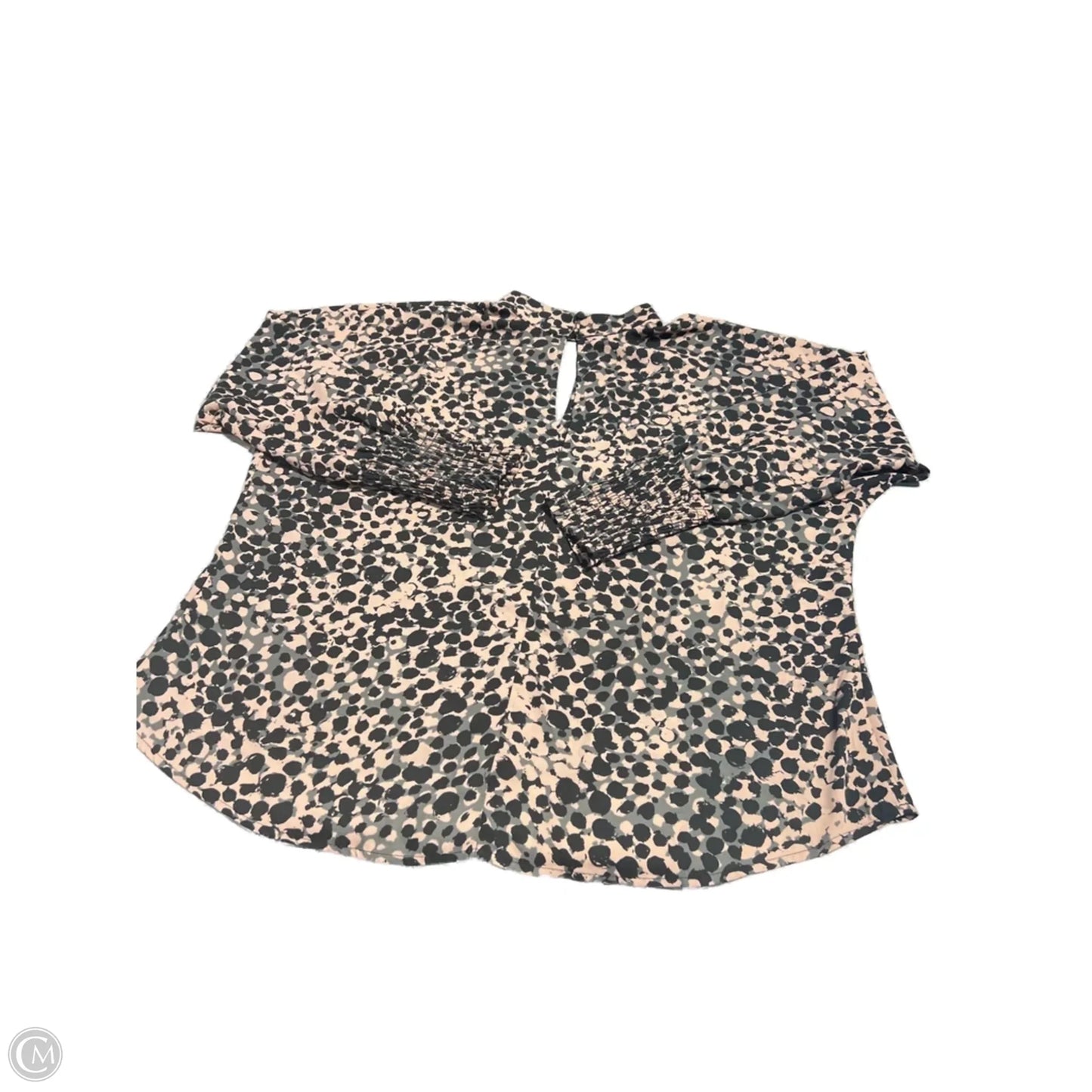Blouse Long Sleeve By Allison Joy In Polkadot Pattern, Size: L