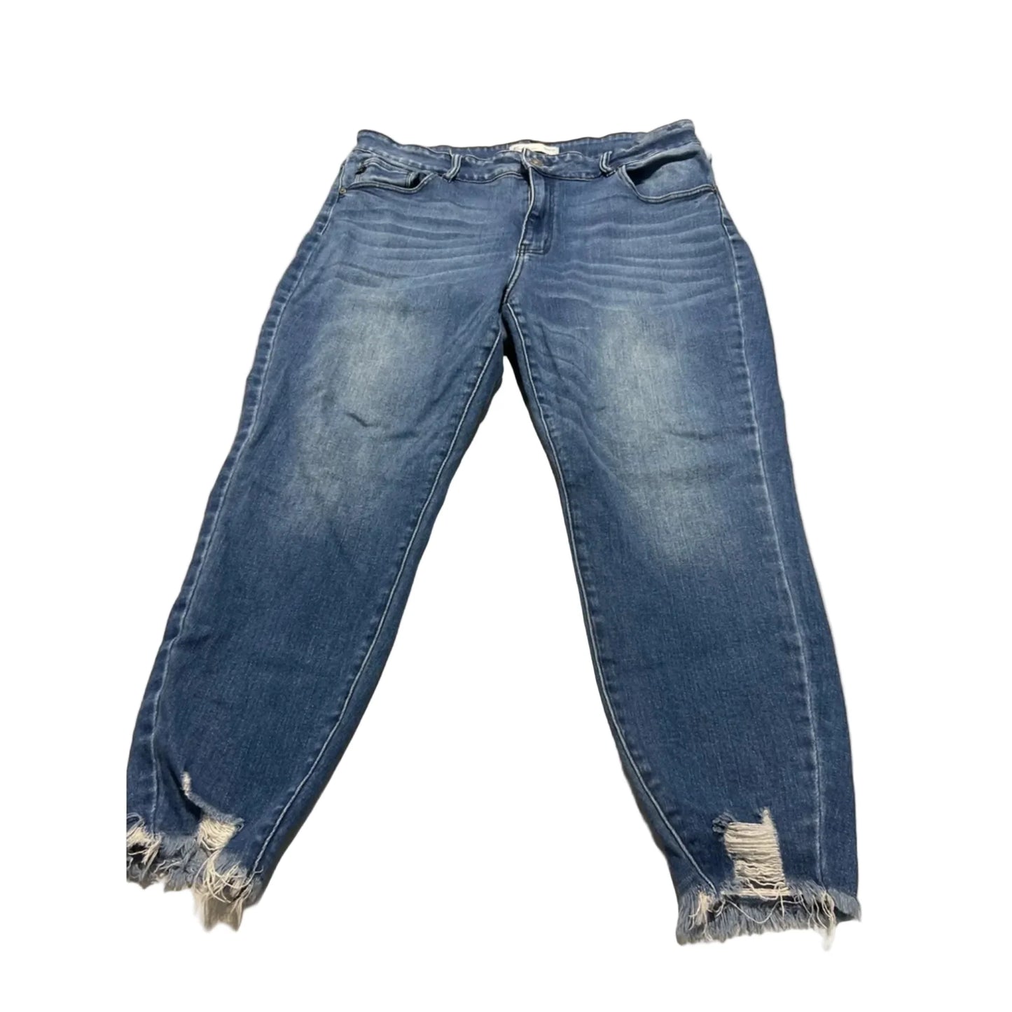 Jeans Straight By Kancan In Blue Denim, Size: 20