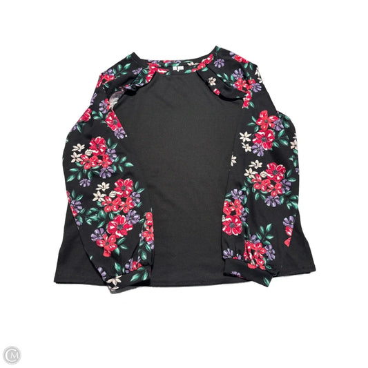 Top Long Sleeve By Elle In Floral Print, Size: L