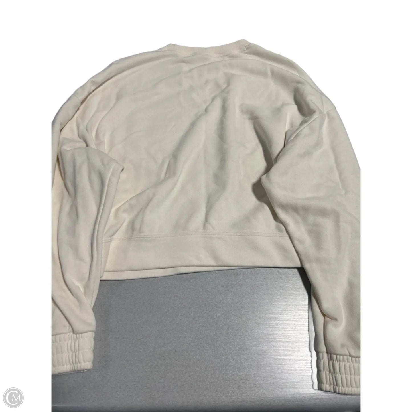 Top Long Sleeve By Puma In Cream, Size: L