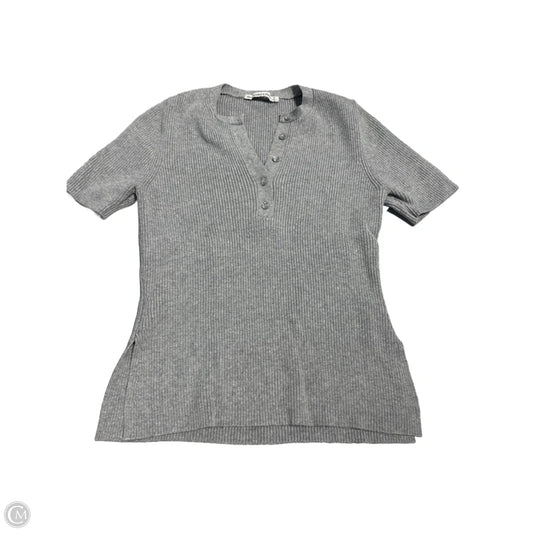 Top Short Sleeve By Abercrombie And Fitch In Grey, Size: S