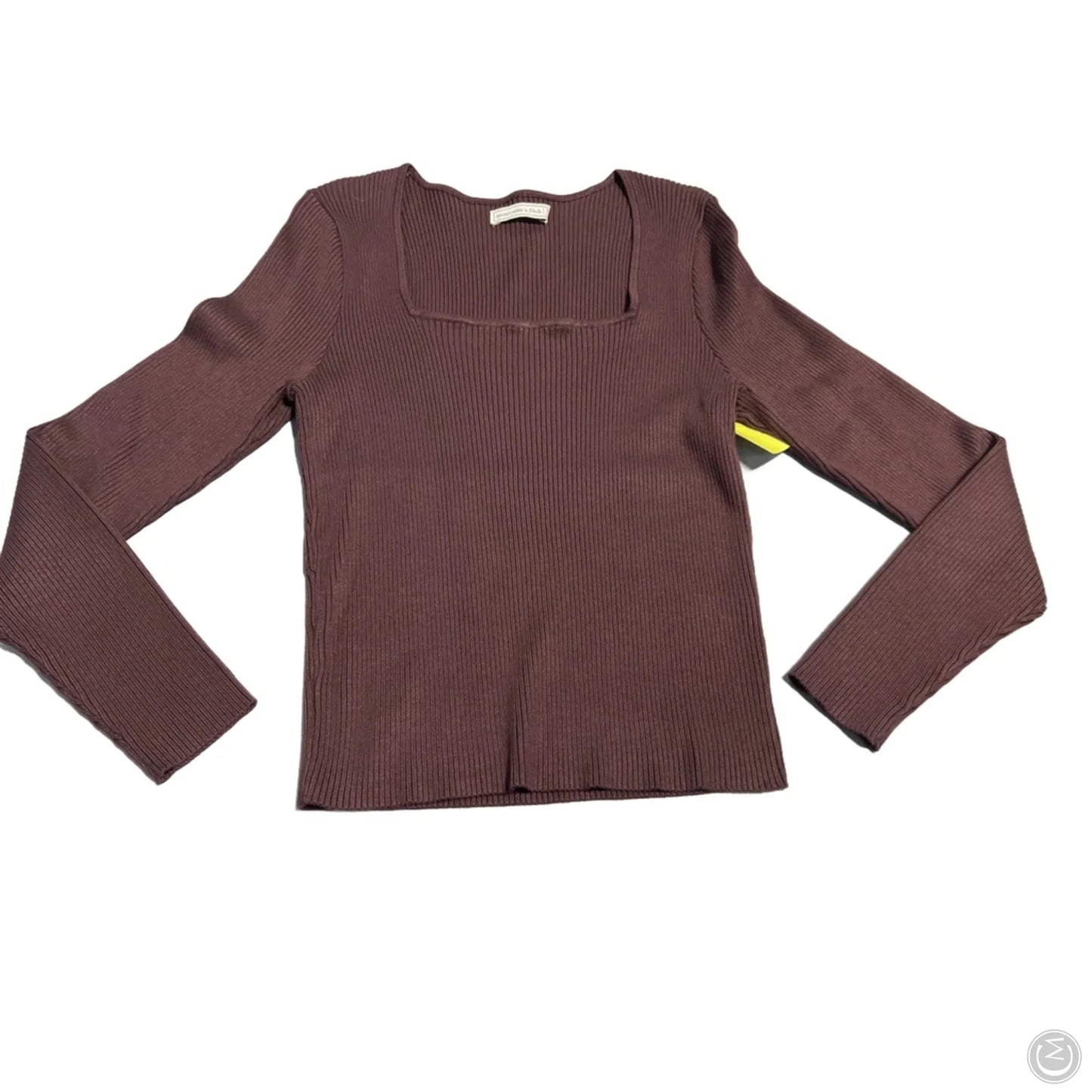 Top Long Sleeve By Abercrombie And Fitch In Brown, Size: Xl