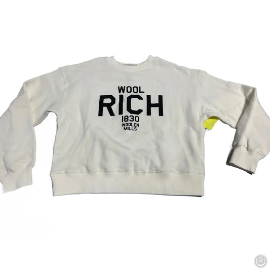 Sweatshirt Crewneck By Woolrich In Cream, Size: Xs
