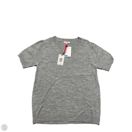 Top Short Sleeve By Andree By Unit In Grey, Size: L