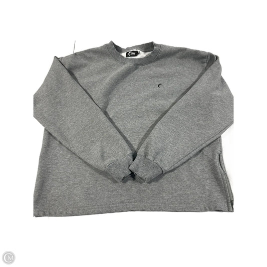Sweatshirt Crewneck By Zyia In Grey, Size: M